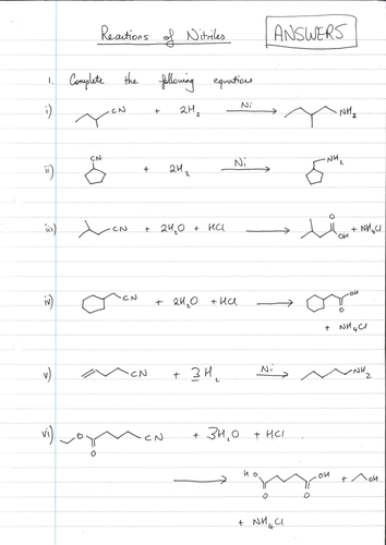 A2 Organic Chemistry Worksheets | Teaching Resources