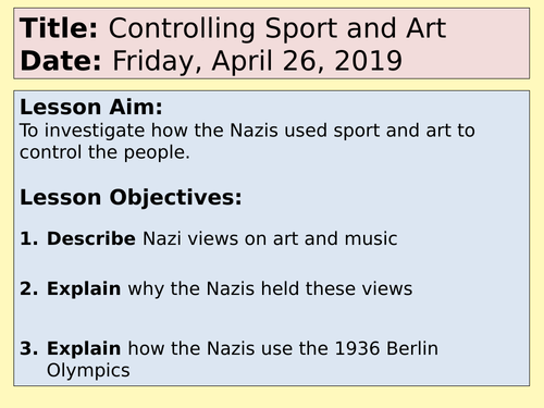 Weimar and Nazi Germany GCSE Edexcel (9-1) Lessons | Teaching Resources