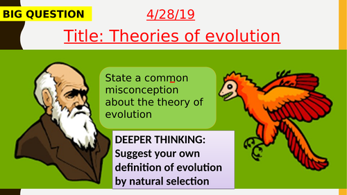 AQA new specification-Theories of evolution-B15.2
