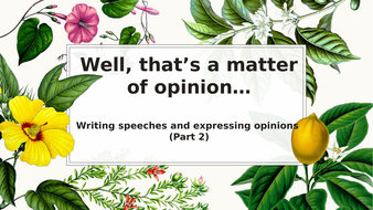 GCSE English Language - Speech Writing (AQA: Paper 2 ...