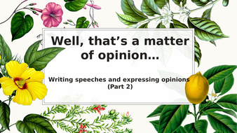 GCSE English Language - Speech Writing (AQA: Paper 2, Question 5) | Teaching Resources