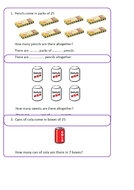 Counting in 25's worksheet and problems | Teaching Resources