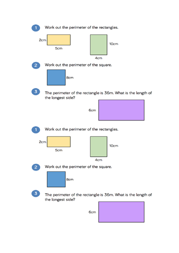 Many perimeter worksheets | Teaching Resources