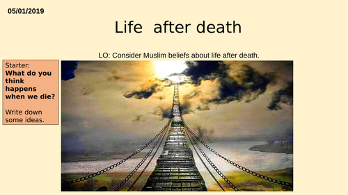 AQA GCSE RE RS - Islam Beliefs - L6 Akhirah Life after death