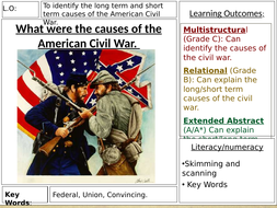 civil war american causes resources