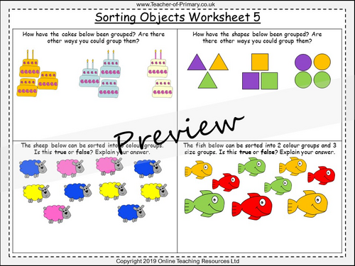 Sorting Objects - Year 1 | Teaching Resources