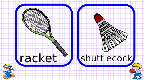 Sport equipment.  Audio vocabulary.