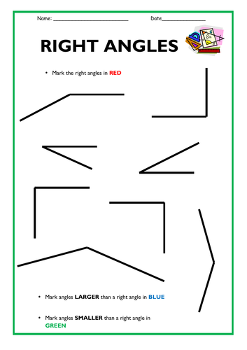 angles worksheet ks3