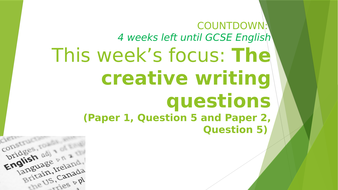 gcse creative writing papers