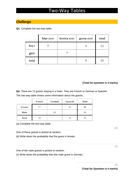 Two Way Tables Lesson | Teaching Resources