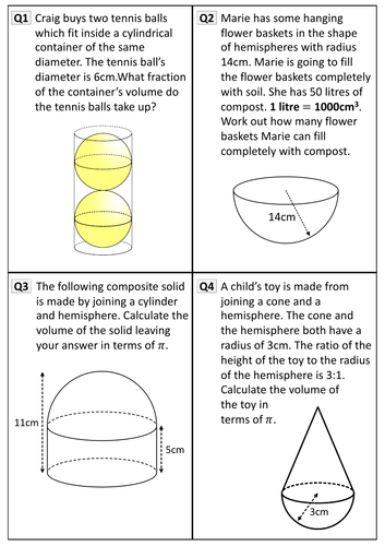 volume of a sphere problems