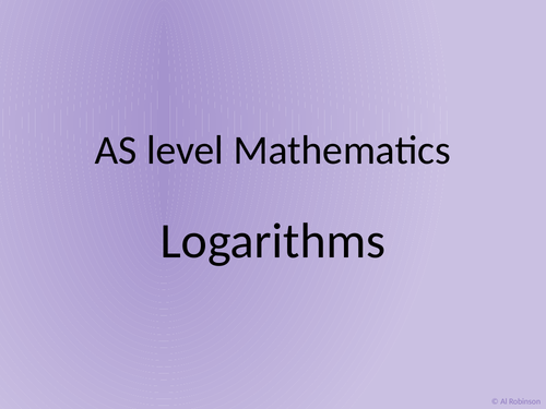 Exponential functions and Logarithms - A level AS Mathematics ...