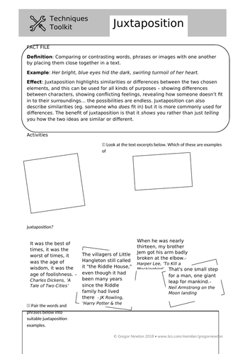 Juxtapose essay picture