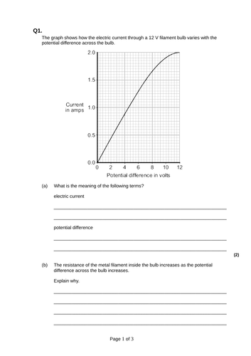 resistance GCSE 9-1 | Teaching Resources