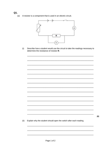 Resistance Gcse 9-1 