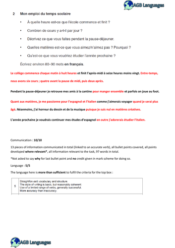 French igcse pa image