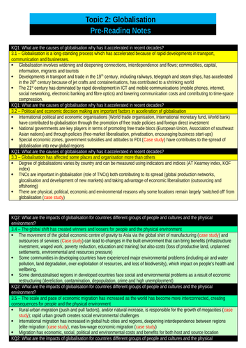 Globalisation bundle for Edexcel A level