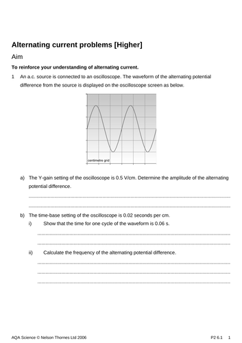 Alternating current and direct current (A.C & D.C) | Teaching Resources