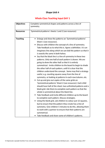 Line of symmetry: identify and construct - Teaching Presentation - Year