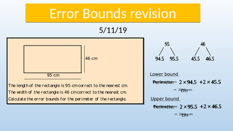 GCSE Maths KS4 : Error Bounds revision | Teaching Resources
