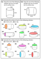 Surface area of cylinders | Teaching Resources