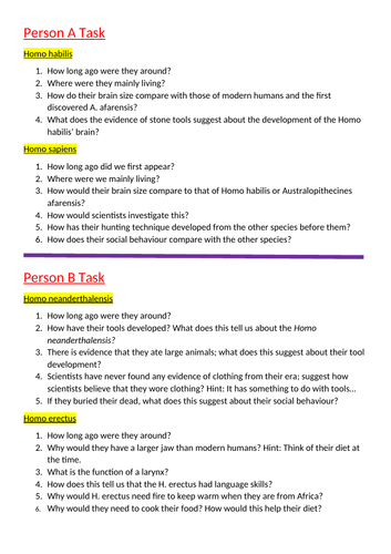 Human Evolution | Teaching Resources