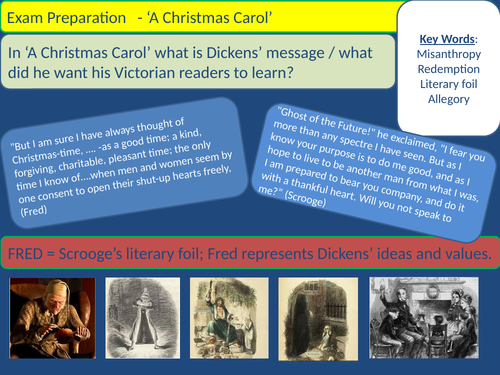 AQA Exam Preparation lesson on A Christmas Carol | Teaching Resources