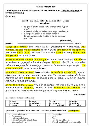 spanish-gcse-writing-practice-building-a-range-of-complex-language