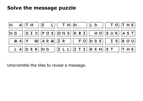 Solve the message puzzle about Stalingrad