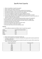 Specific Heat Capacity Worksheet | Teaching Resources