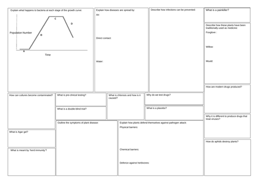 Infection & Response Revision Mat