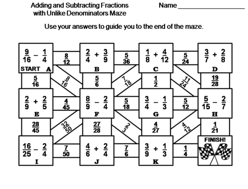 adding-and-subtracting-fractions-with-unlike-denominators-game-math