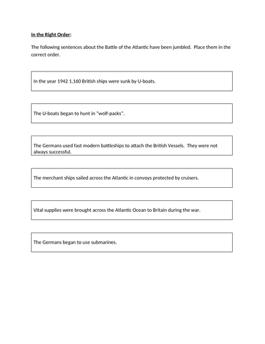 The Battle of the Atlantic - WW2 | Teaching Resources