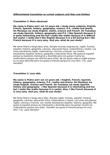 Mira 1 Express Module 2 Me gusta el español | Teaching Resources