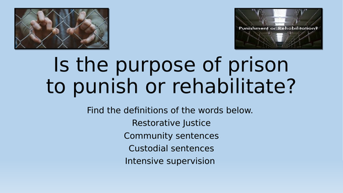 Edexcel GCSE Citizenship 9 - 1 Theme C  Punishment and Rehabilitation