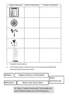 Weather Instruments Worksheet | Teaching Resources