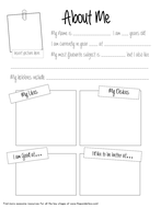 About Me: Get to Know Your Students (Worksheet) | Teaching Resources