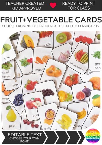 Fruit and Vegetable Flash Cards | Teaching Resources