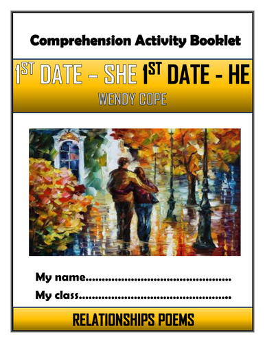 1st Date - She 1st Date - He - Comprehension Activities Booklet!