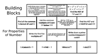 Building Blocks - Properties of Number | Teaching Resources