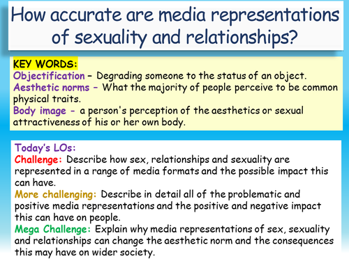 Sex And The Media Teaching Resources 