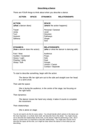 Describing a dance worksheet | Teaching Resources