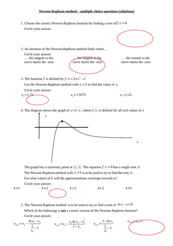 Newton Raphson method (new A level maths) | Teaching Resources