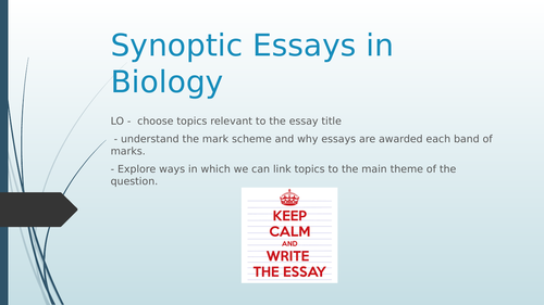 aqa biology synoptic essays