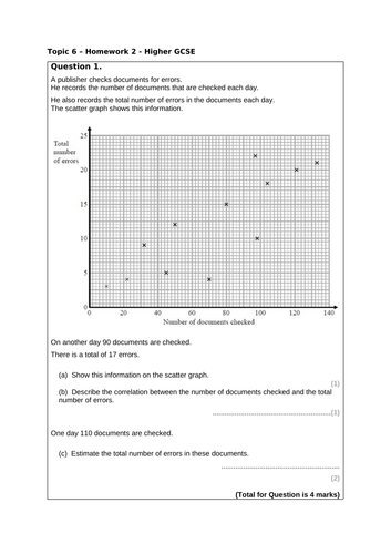 Collecting and representing data homework pack. Maths KS3/GCSE ...