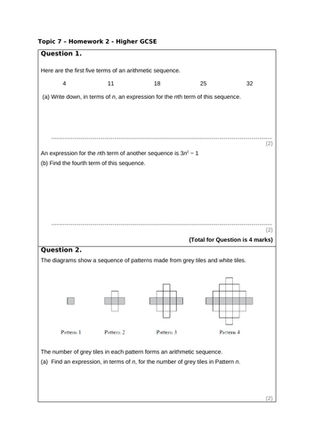 my homework lesson 3 sequences