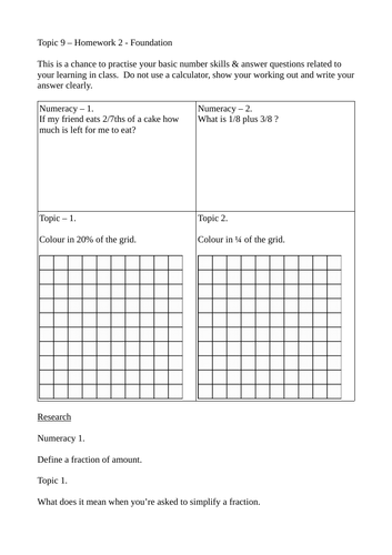 Fractions mixed questions image