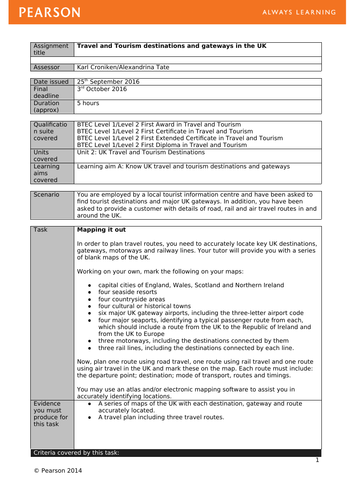 btec level 2 assignment briefs