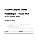 OCR GCSE Computer Science (from 2018) Practice Paper by ...