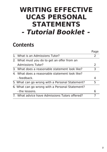 personal statement ucas rules